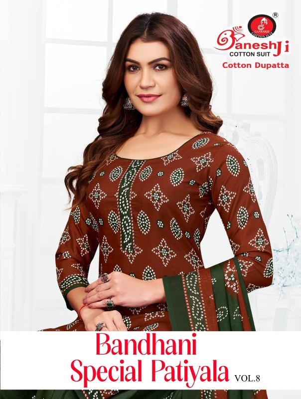 Ganeshji bandhani vol 8 wholesale dress materials in mumbai with price
